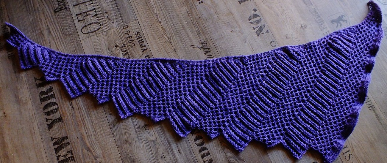 Strickanleitung Tuch Walodratu Drachenschwanz asymmetrisch - Bild 2