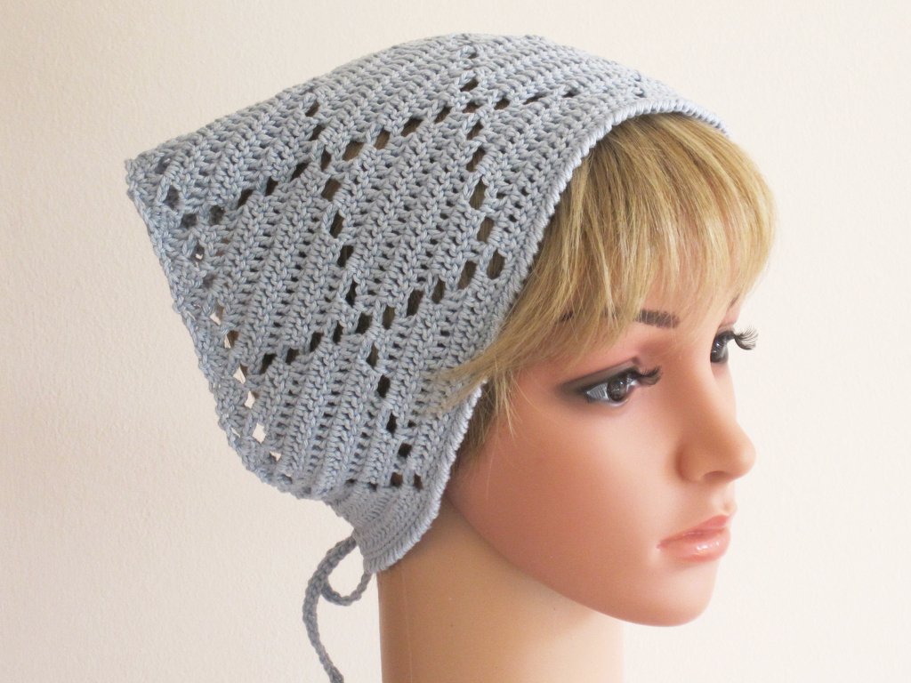 Kopftuch häkeln – Häkelanleitung in allen Größen - Bild 6