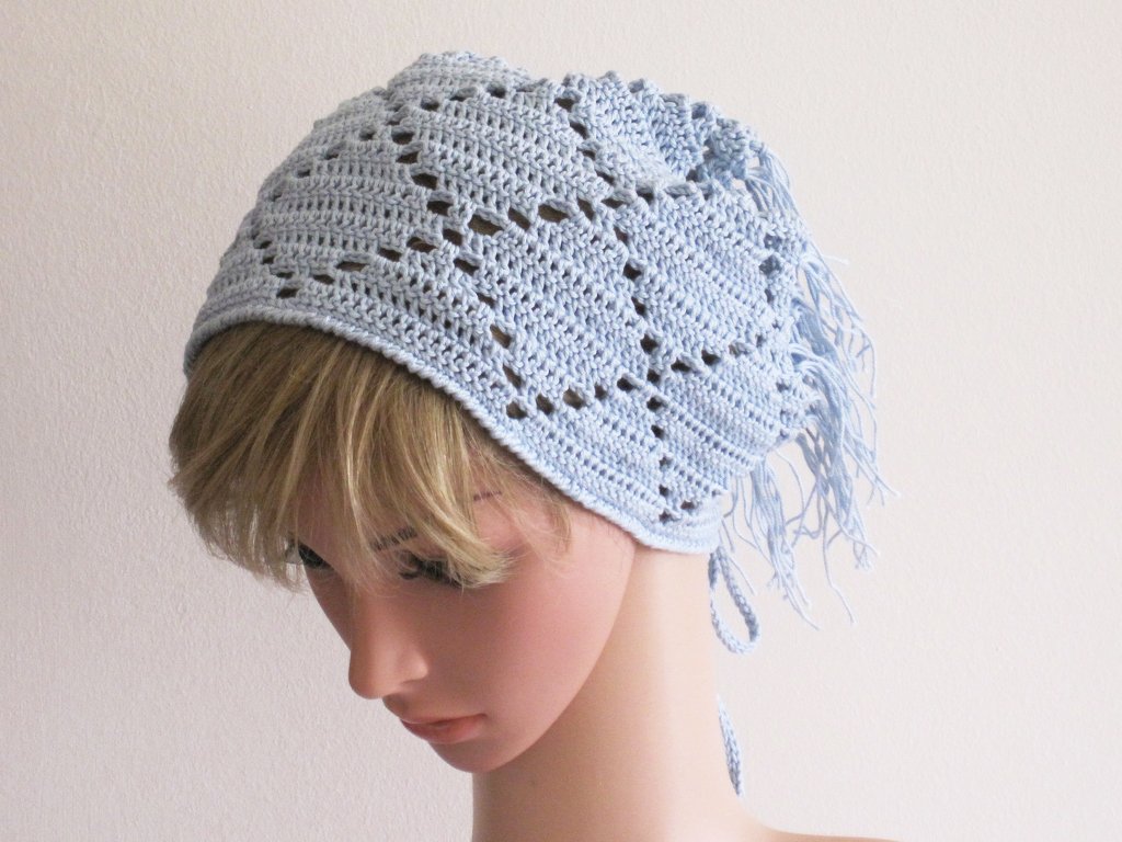 Kopftuch häkeln – Häkelanleitung in allen Größen