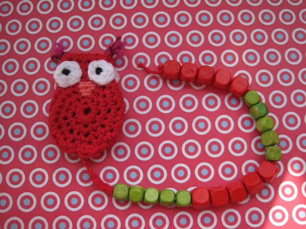Häkelanleitung Rechenkette, Recheneule, so macht die Schule gleich mehr Freude