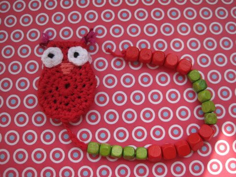 Häkelanleitung Rechenkette, Recheneule, so macht die Schule gleich mehr Freude
