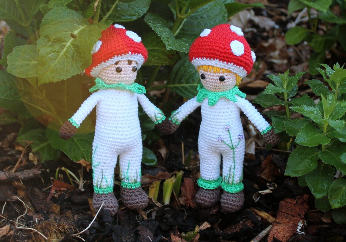 Paul und Paula das Glückpilz Päarchen Häkelanleitung