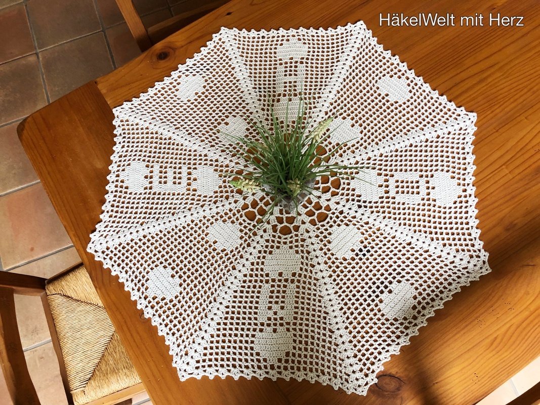 Häkeln / Tischdecke "Home" / in 2 Größen - Bild 2