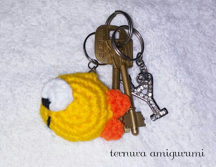 Häkelanleitung  Fisch Schlüsselanhänger PDF english-deutsch-dutch Ternura Amigurumi
