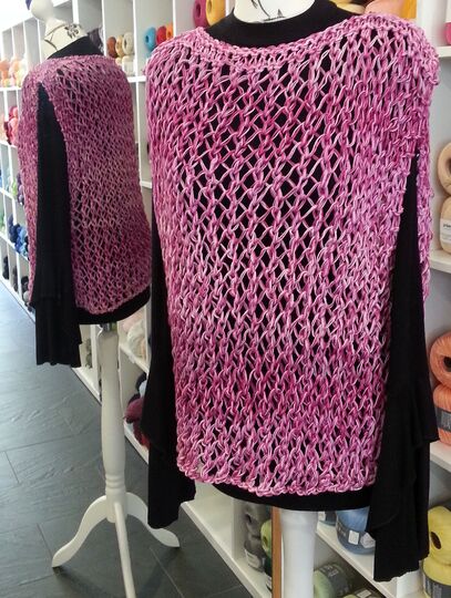 Strick Anleitung Top Lochmuster 3fädig alle Größen