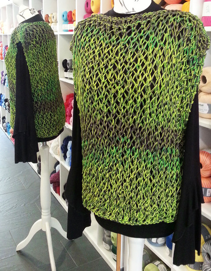 Strick Anleitung Top Lochmuster 3fädig alle Größen