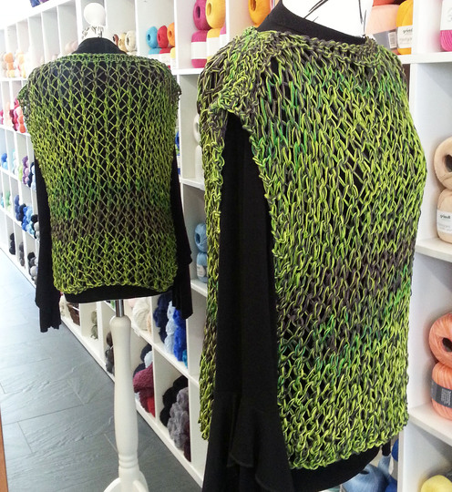 Strick Anleitung Top Lochmuster 3fädig alle Größen