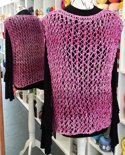 Strick Anleitung Top Lochmuster 3fädig alle Größen