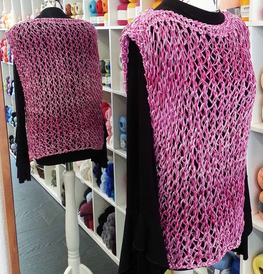 Strick Anleitung Top Lochmuster 3fädig alle Größen