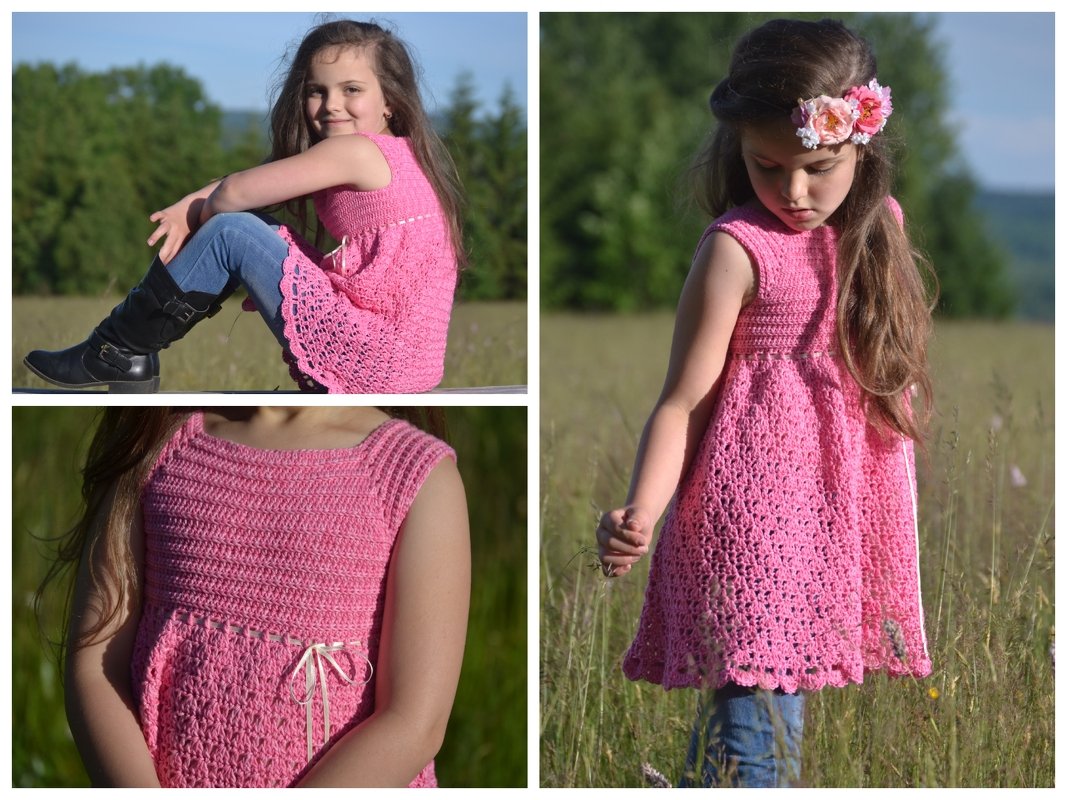 - LIANA - Tunika Babydoll, schnell und einfach alle Größen, ab 74 - 56 Damengröße häkeln, RVO Raglan, leicht anzupassen - Bild 3