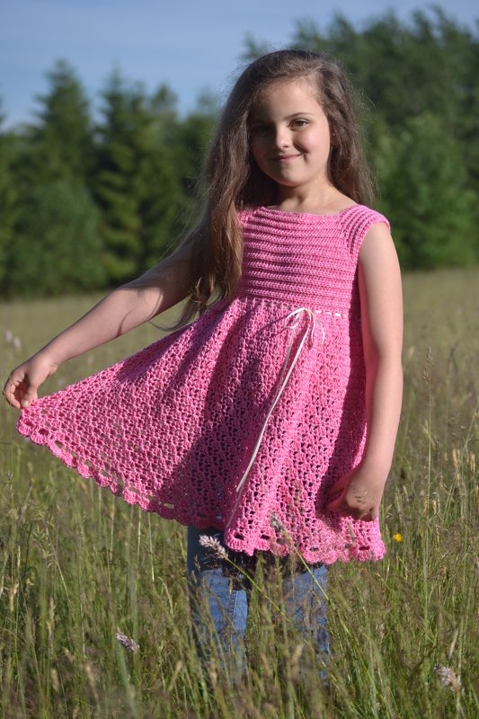- LIANA - Tunika Babydoll, schnell und einfach alle Größen, ab 74 - 56 Damengröße häkeln, RVO Raglan, leicht anzupassen - Bild 6