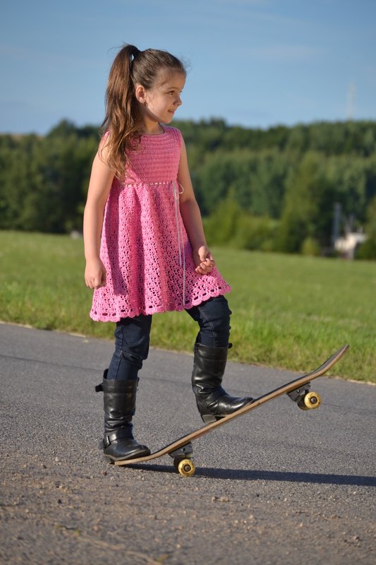 - LIANA - Tunika Babydoll, schnell und einfach alle Größen, ab 74 - 56 Damengröße häkeln, RVO Raglan, leicht anzupassen - Bild 7