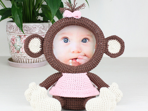 Häkelanleitung “Bilderrahmen AFFE”