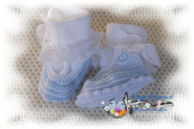 Strickanleitung f&uuml;r Baby's u. Reborns Modell Aurora Gr. 48 - 50 4-teilig