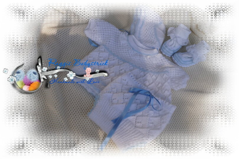 Strickanleitung f&uuml;r Baby's u. Reborns Modell Aurora Gr. 48 - 50 4-teilig