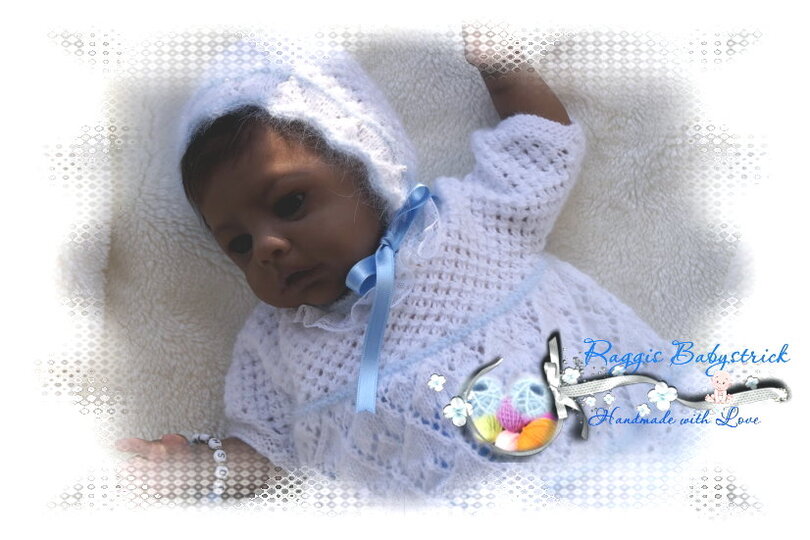 Strickanleitung f&uuml;r Baby's u. Reborns Modell Aurora Gr. 48 - 50 4-teilig