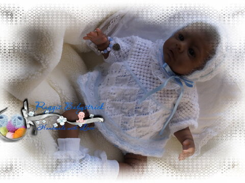 Strickanleitung für Baby's u. Reborns Modell Aurora Gr. 48 - 50 4-teilig