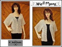 Häkelanleitung Weste oder Shirt "Wellengang"