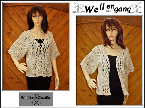 Häkelanleitung Weste oder Shirt "Wellengang"