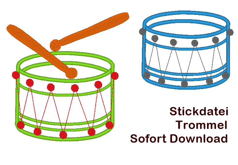 Stickdatei Trommel