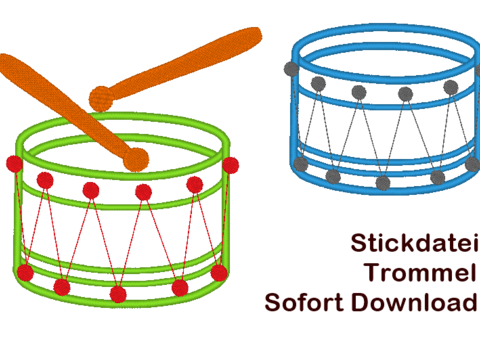 Stickdatei Trommel