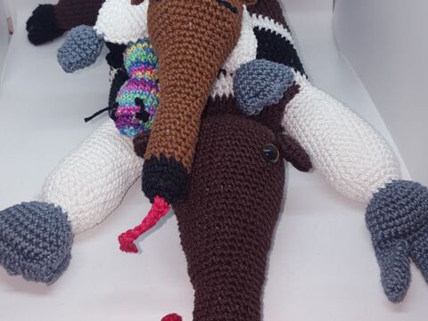 Ameisenbär Mama Lara mit Baby Anna