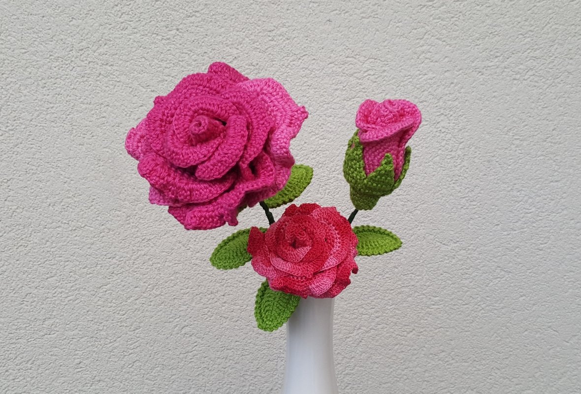 Schöne Große Rosen - Häkelanleitung - Bild 2