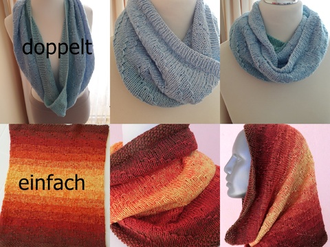 Zieh'drüber - Loop gestrickt mit Farbverlaufsgarn
