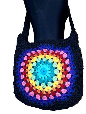 crochet Pattern *HoBo BaG RainBoW MaNdalA* us-english bagpattern