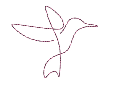 Stickdatei Vögel Set 4 Stück