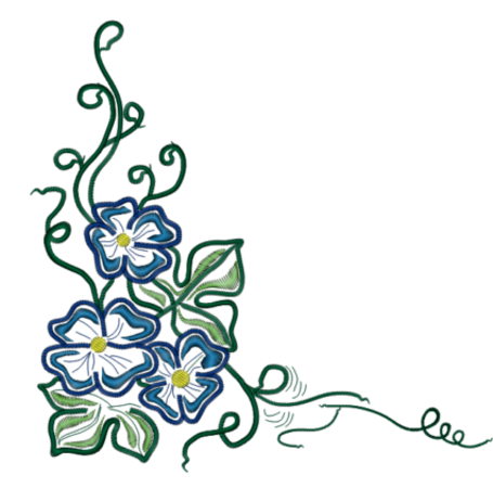 Stickdatei Blumenranke er Rahmen