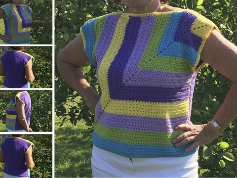 Häkelanleitung für Pullover "Farbmagie"