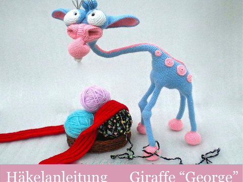 005DE Häkelanleitung - Giraffe George Amigurumi PDF Astashova CP