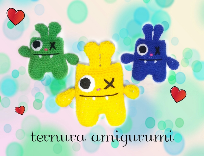 Häkelanleitung monster PDF english-deutsch-dutch ternura amigurumi