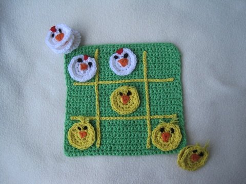 Häkelanleitung Spiel Küken Vs. Hühnchen, wer wird gewinnen?