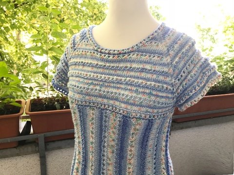 Strickanleitung für Raglanshirt Kornblume