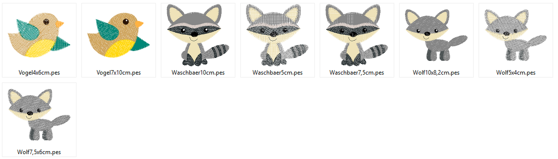 Stickdatei kleine Waldtiere bis 10 cm - Bild 2