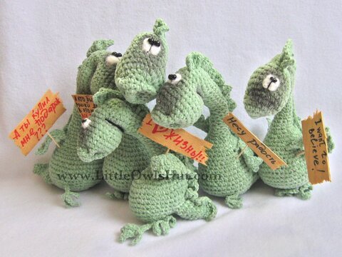 007 Crochet Pattern - Dragon Draco - Amigurumi PDF file by Pertseva CP