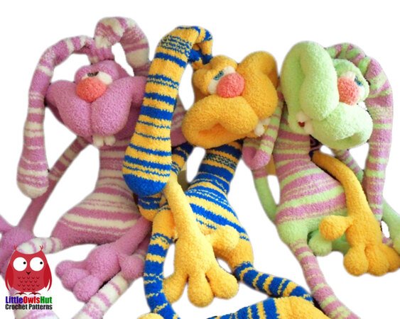 121 Crochet Pattern Rabbit Dude Keks Amigurumi soft toy by Pertseva