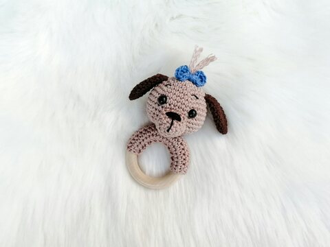 Häkelanleitung Hunde Rassel, Babyrassel häkeln