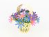 Körbchen mit Blumen – Bastelvorlagen mit Anleitung