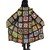 crochet paTTern *oversiZed multicolor reTro COAT with HOOD* us-english, crochet coat