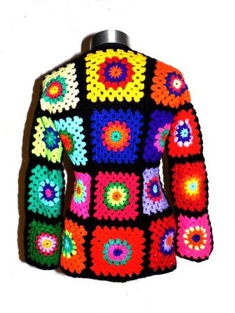 crochet paTTern *3 in 1*  Bolero - Jacket - COAT with or without HOOD RainBoW GrannY, us-english, coatpattern
