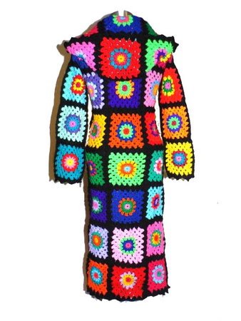 crochet paTTern *3 in 1*  Bolero - Jacket - COAT with or without HOOD RainBoW GrannY, us-english, coatpattern