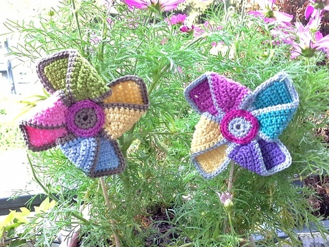 Firlefanz - Windrad häkeln Deko 2 Varianten