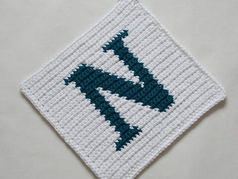 "N" Buchstaben Topflappen Häkel-Anleitung inkl. Häkel-Grundkurs