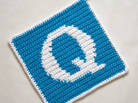 "Q" Buchstaben Topflappen Häkel-Anleitung inkl. Häkel-Grundkurs