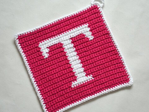 "T" Buchstaben Topflappen Häkel-Anleitung inkl. Häkel-Grundkurs