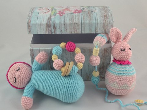 Häkelanleitung * Geschenkbox * Baby * Neugeborene