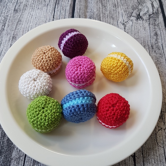 Häkelanleitung Macarons in 2 Varianten